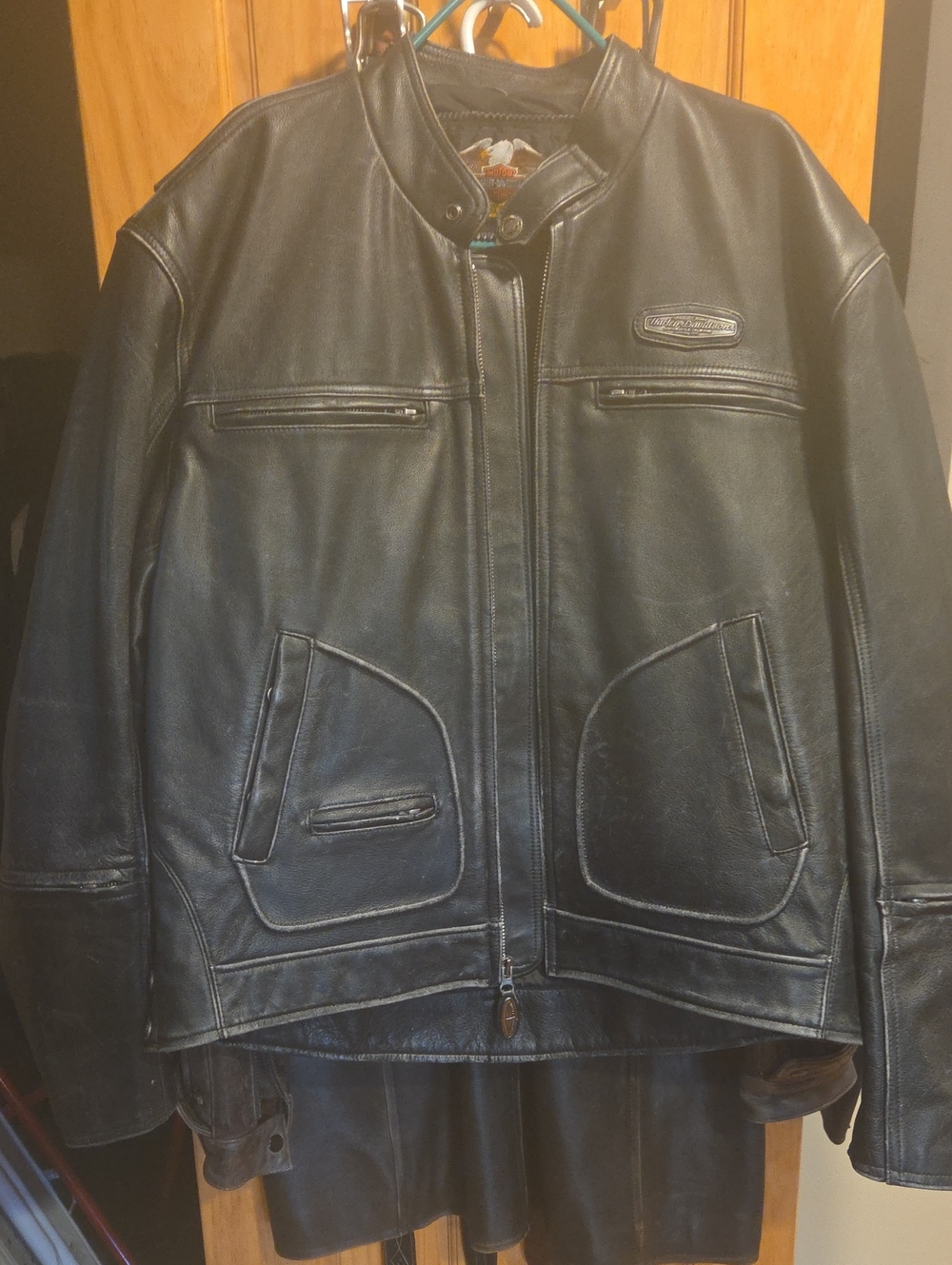 Harley-Davidson Black Leather Bomber Jacket